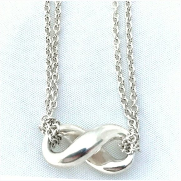 Tiffany & Co. 16" Sterling Silver Infinity Necklace in Box - Picture 6 of 8